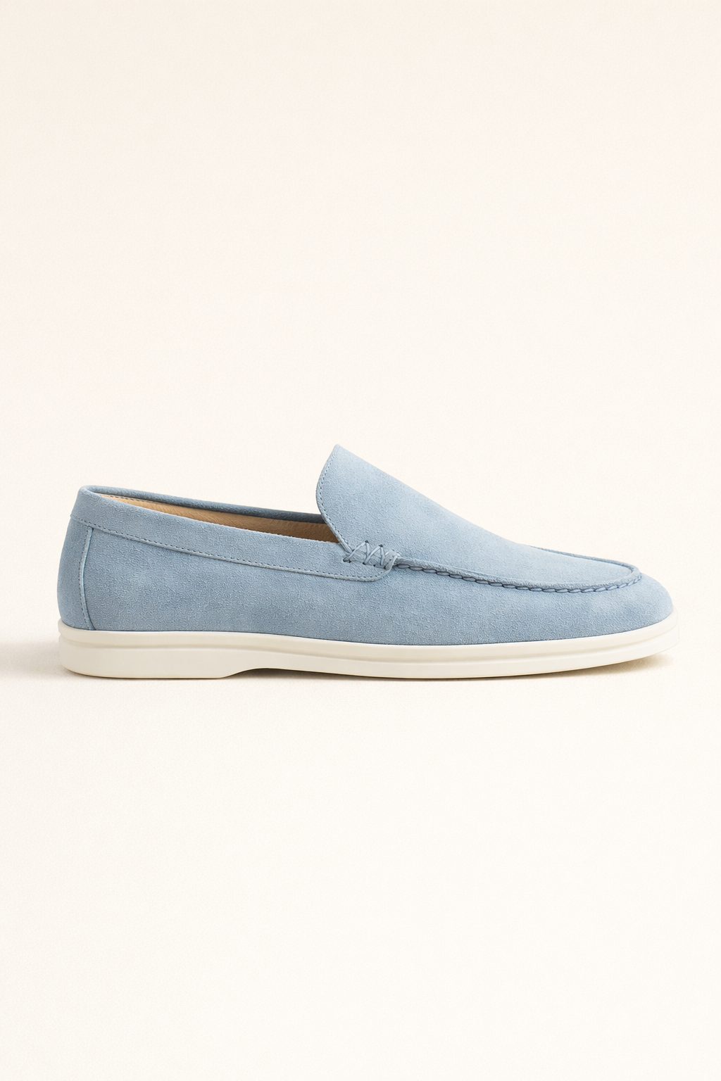 Lorenzo Suede Loafers Light Blue