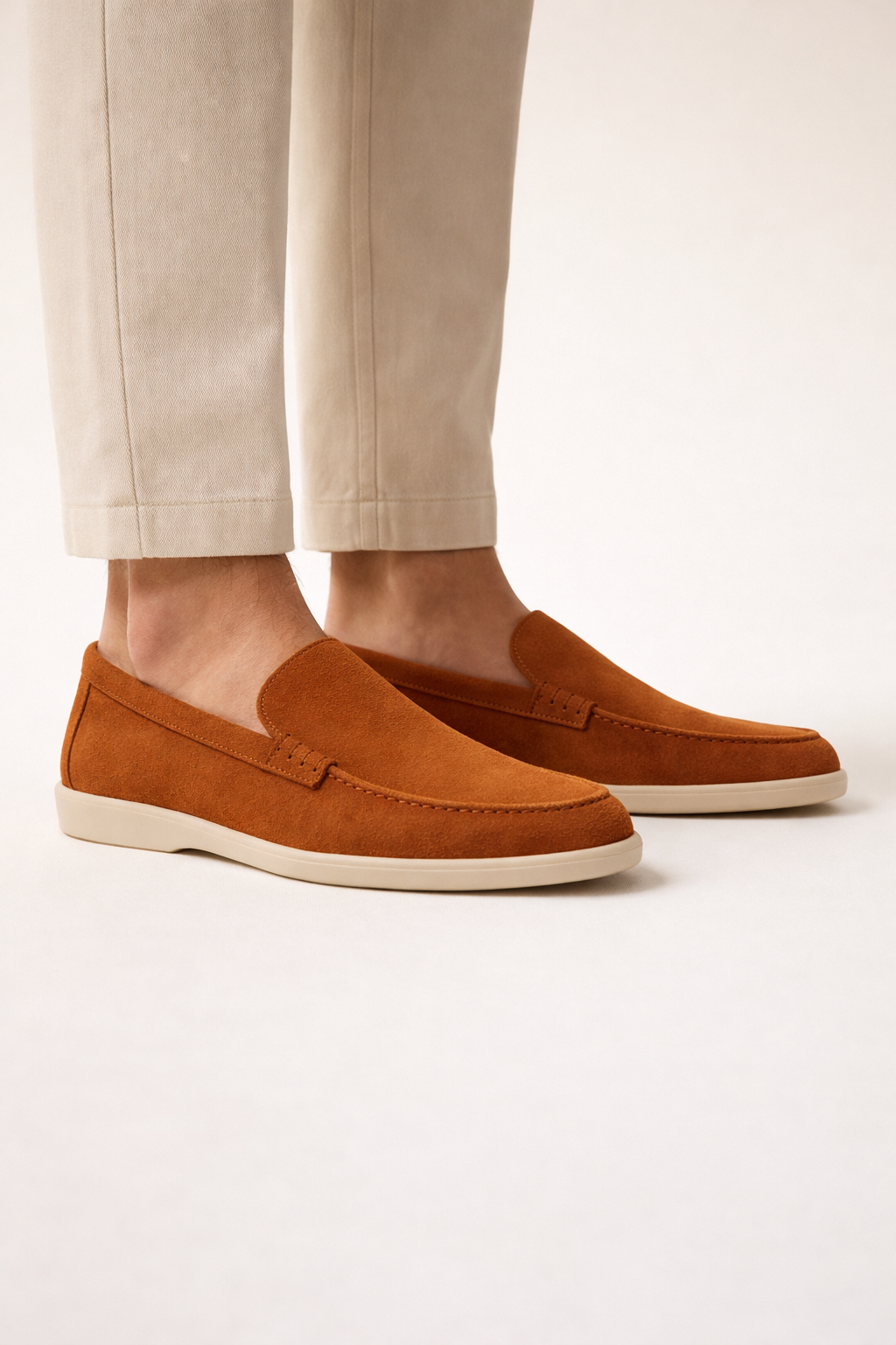 Lorenzo Suede Loafers Terracotta