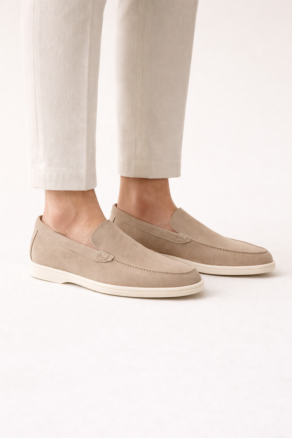 Lorenzo Suede Loafers Beige