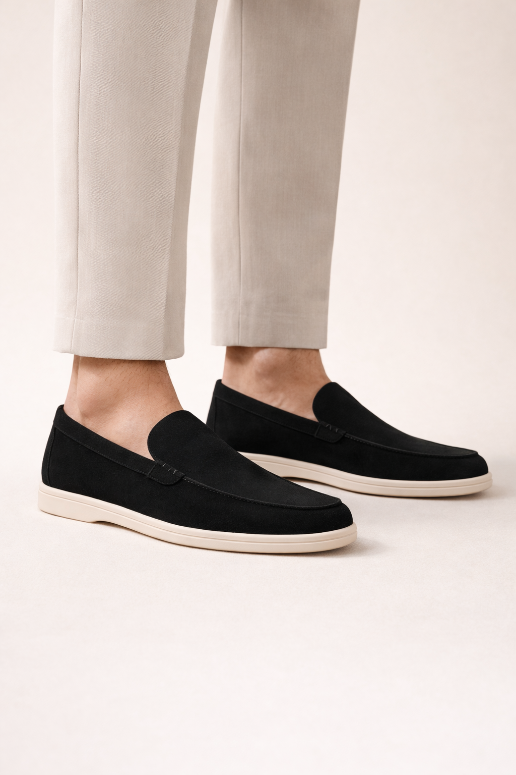 Lorenzo Suede Loafers Black
