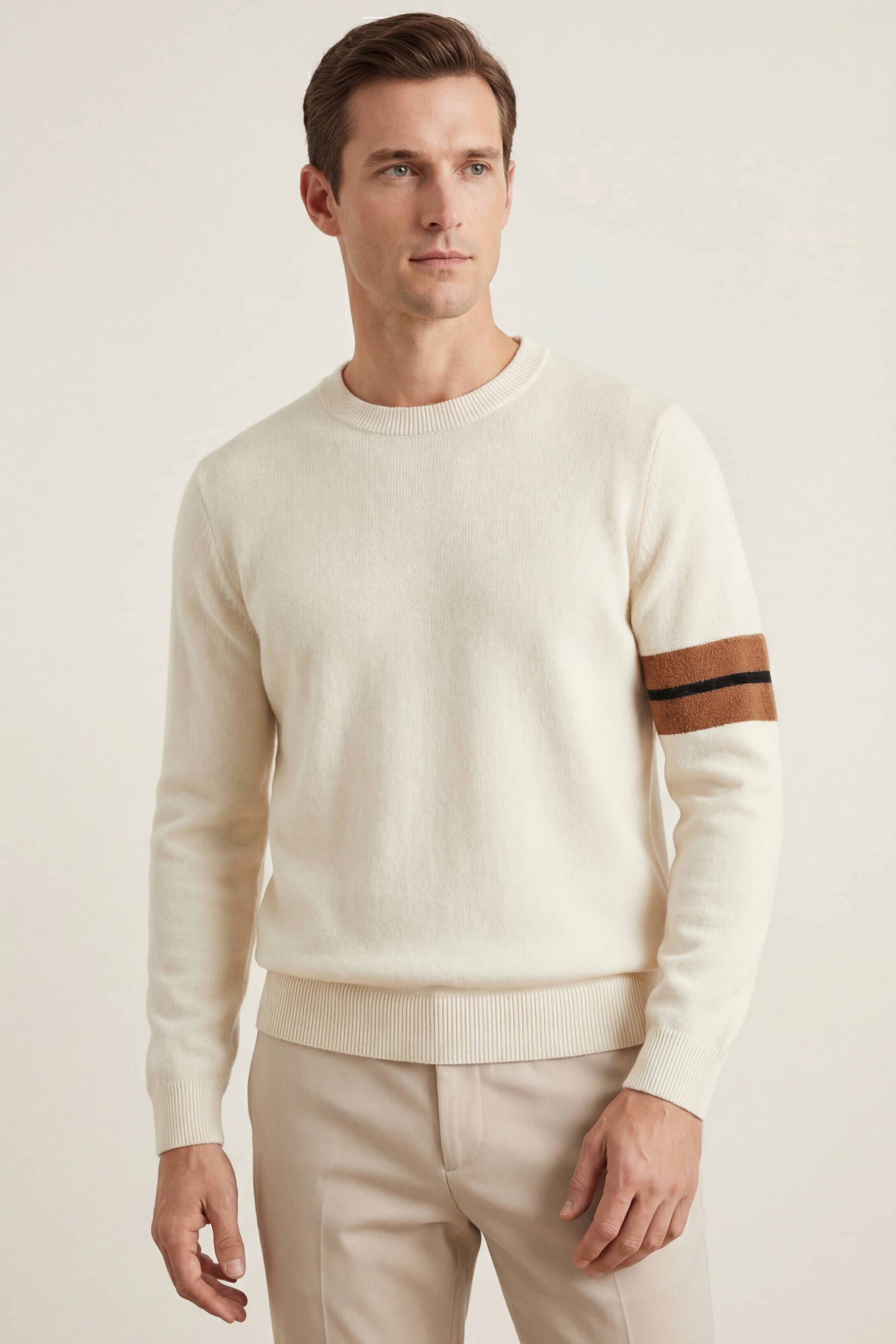 Valeno Cashmere Crewneck Sweater White