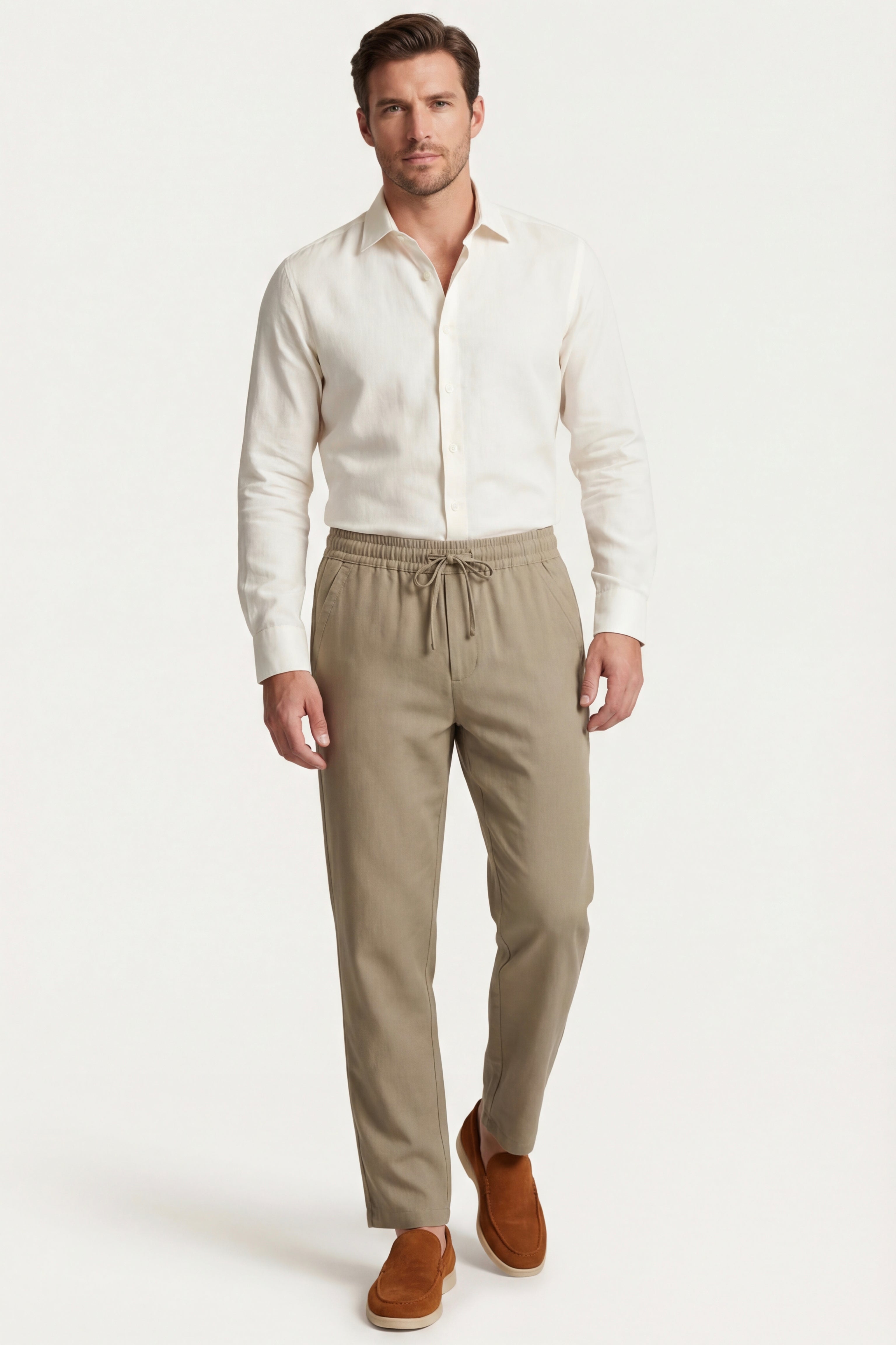 Sestri Tencel Drawstring Trouser Khaki