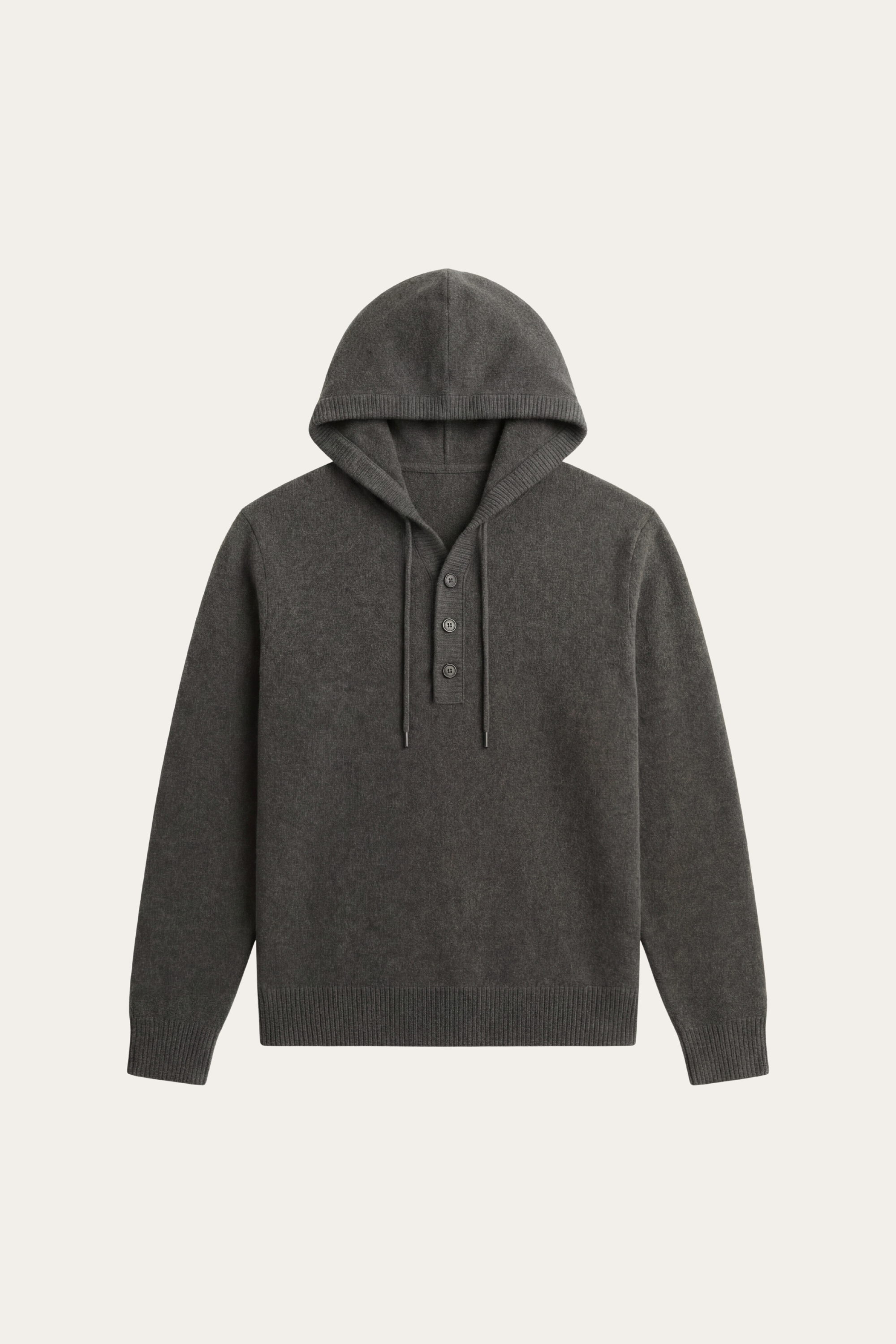 Taviano Hooded Knit Dark Grey
