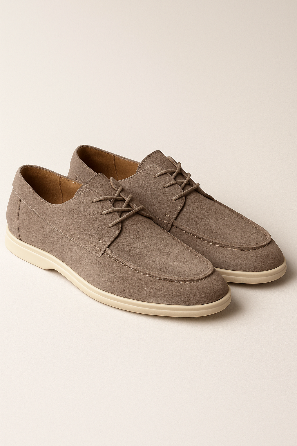 Verelli  Suede Lace Shoes Beige