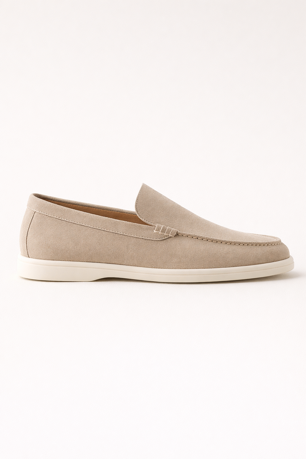 Lorenzo Suede Loafers Beige