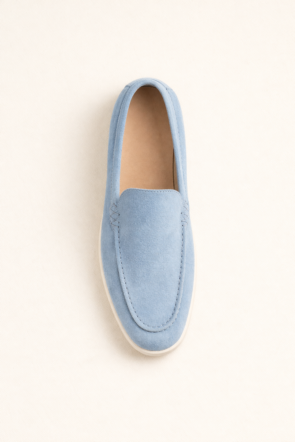 Lorenzo Suede Loafers Light Blue