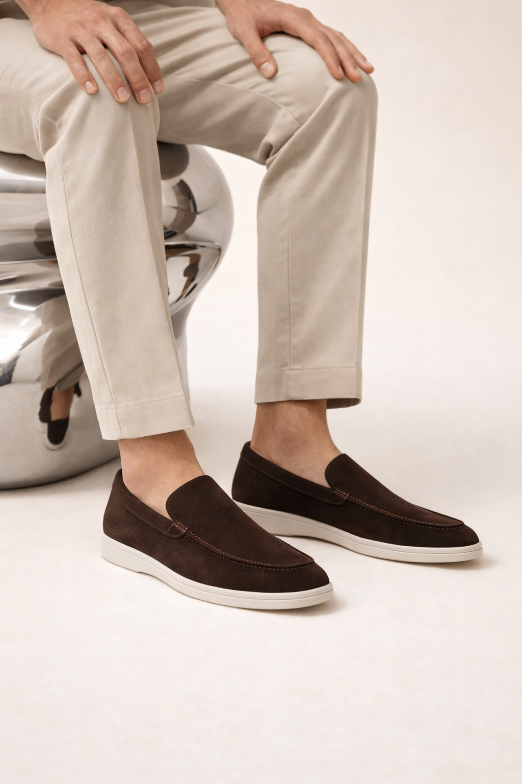 Lorenzo Suede Loafers Brown