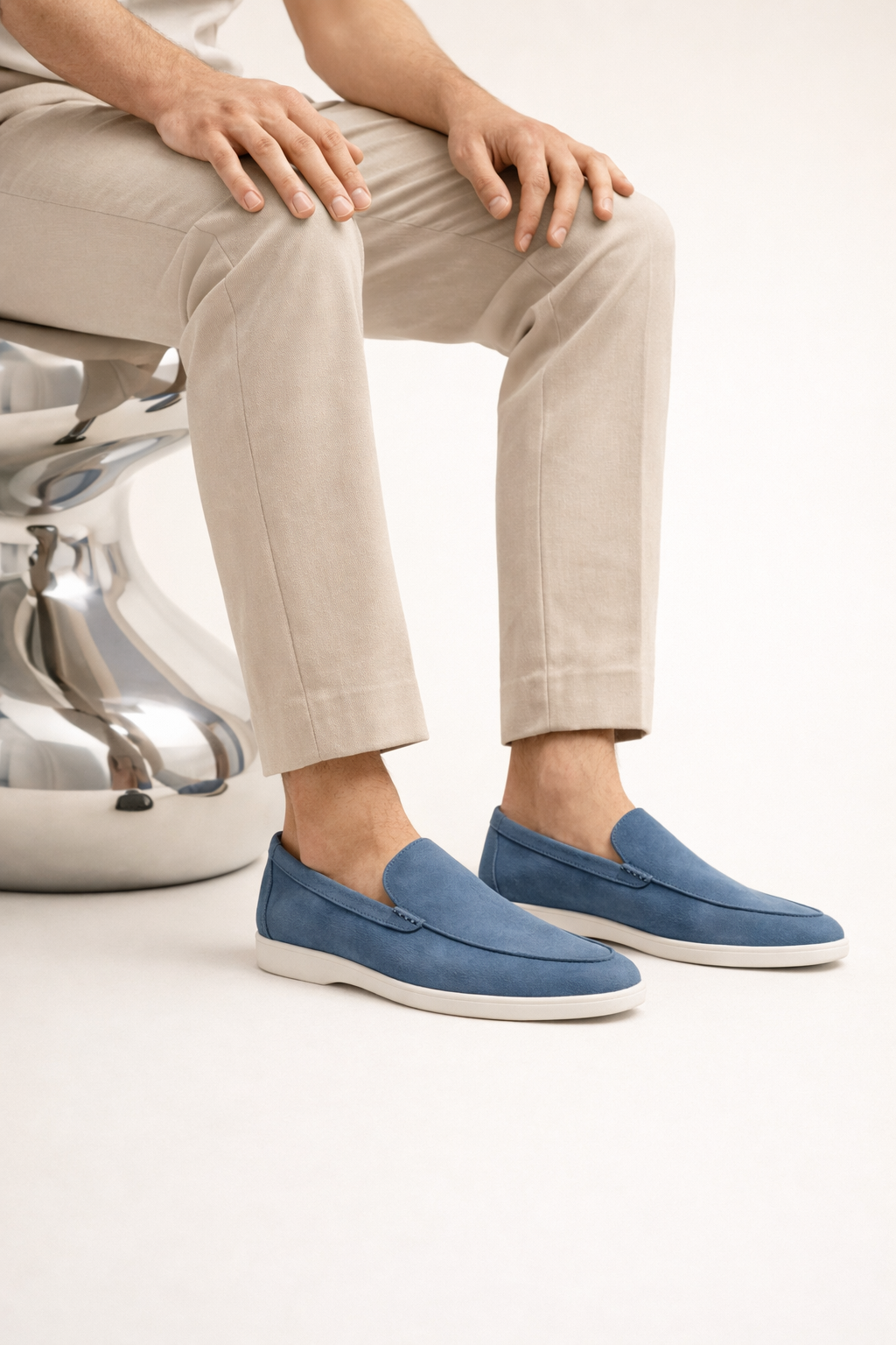 Lorenzo Suede Loafers Ocean Teal