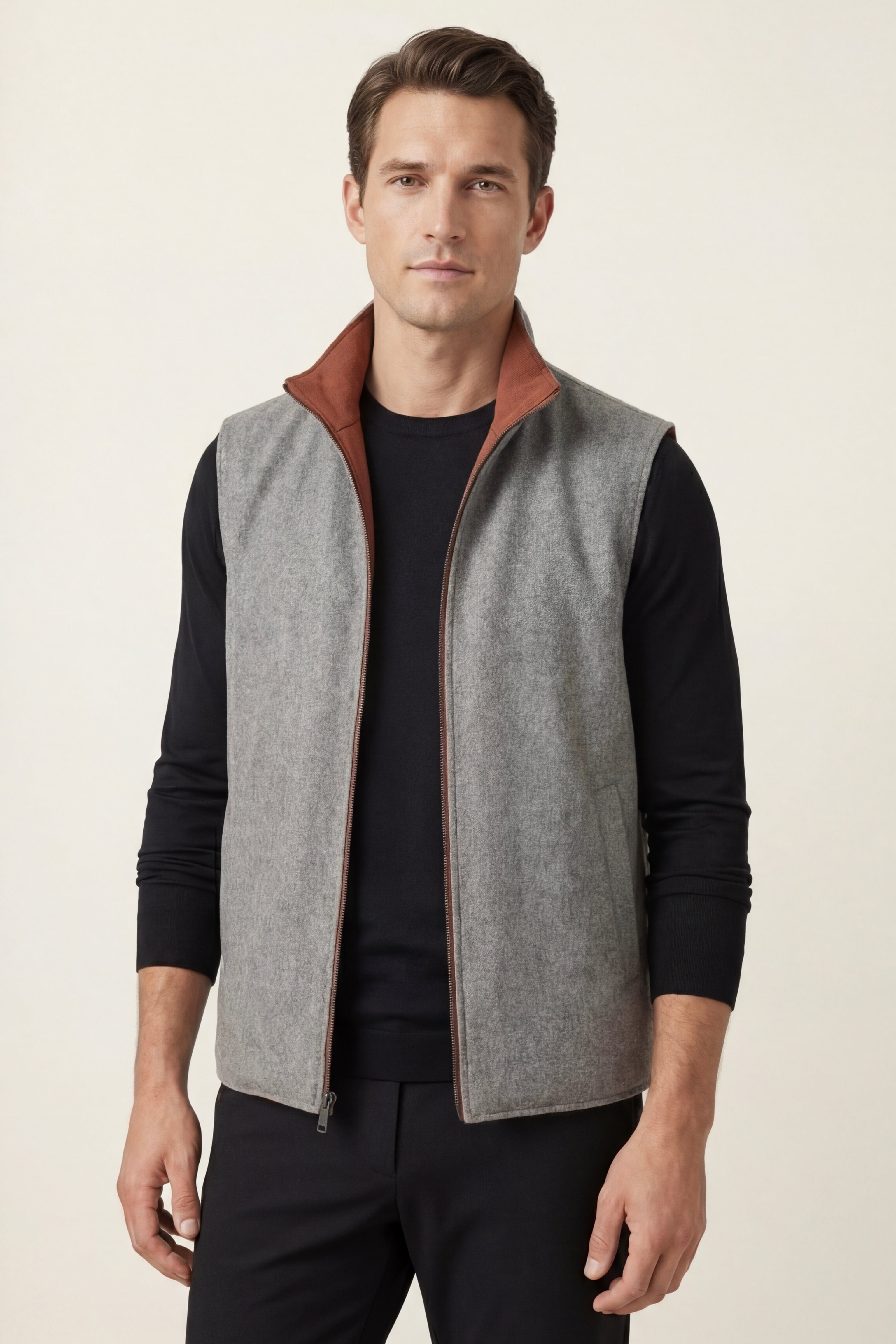 Lorenzo Reversible Vest Terracotta