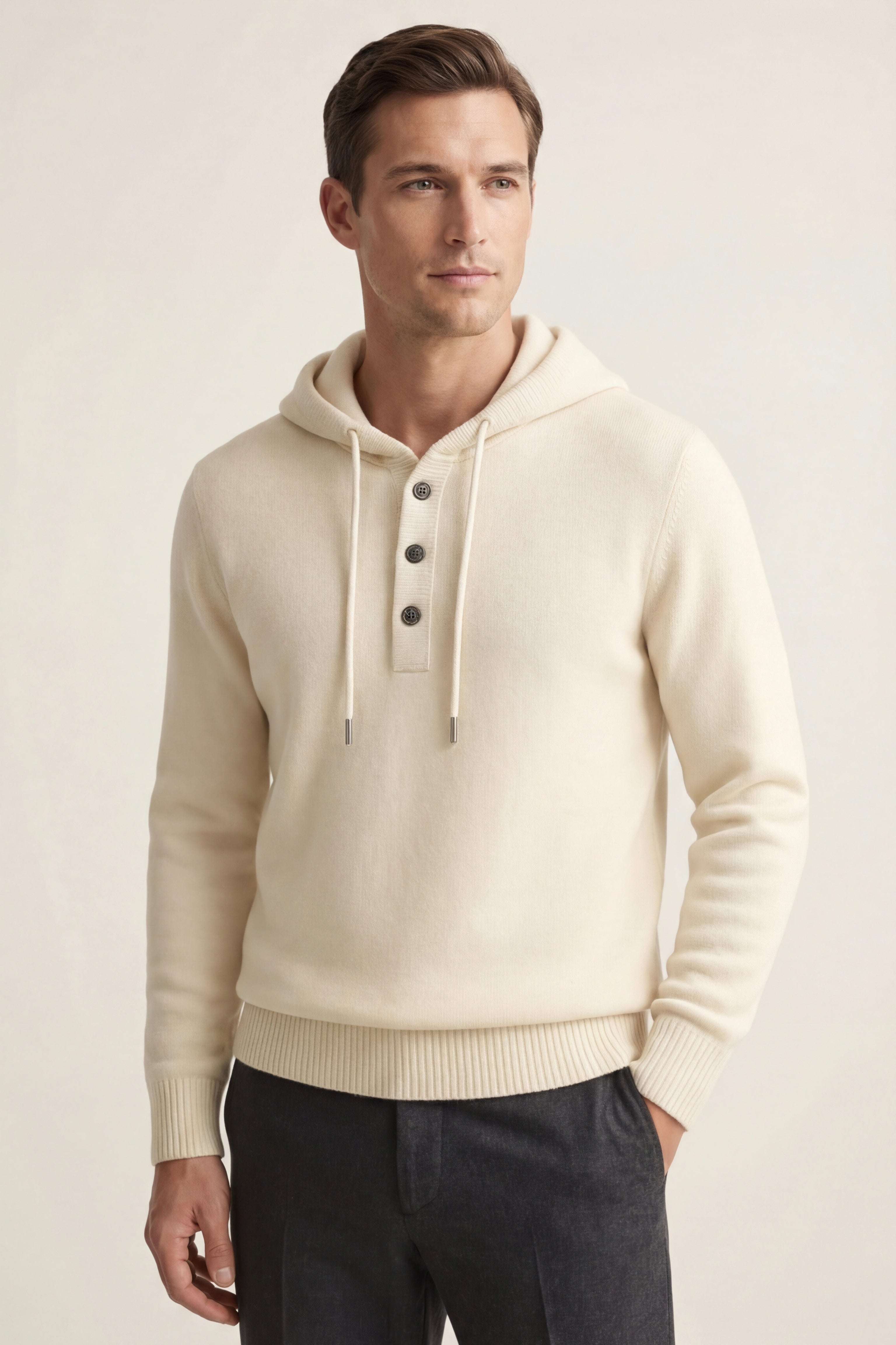 Taviano Hooded Knit Cream
