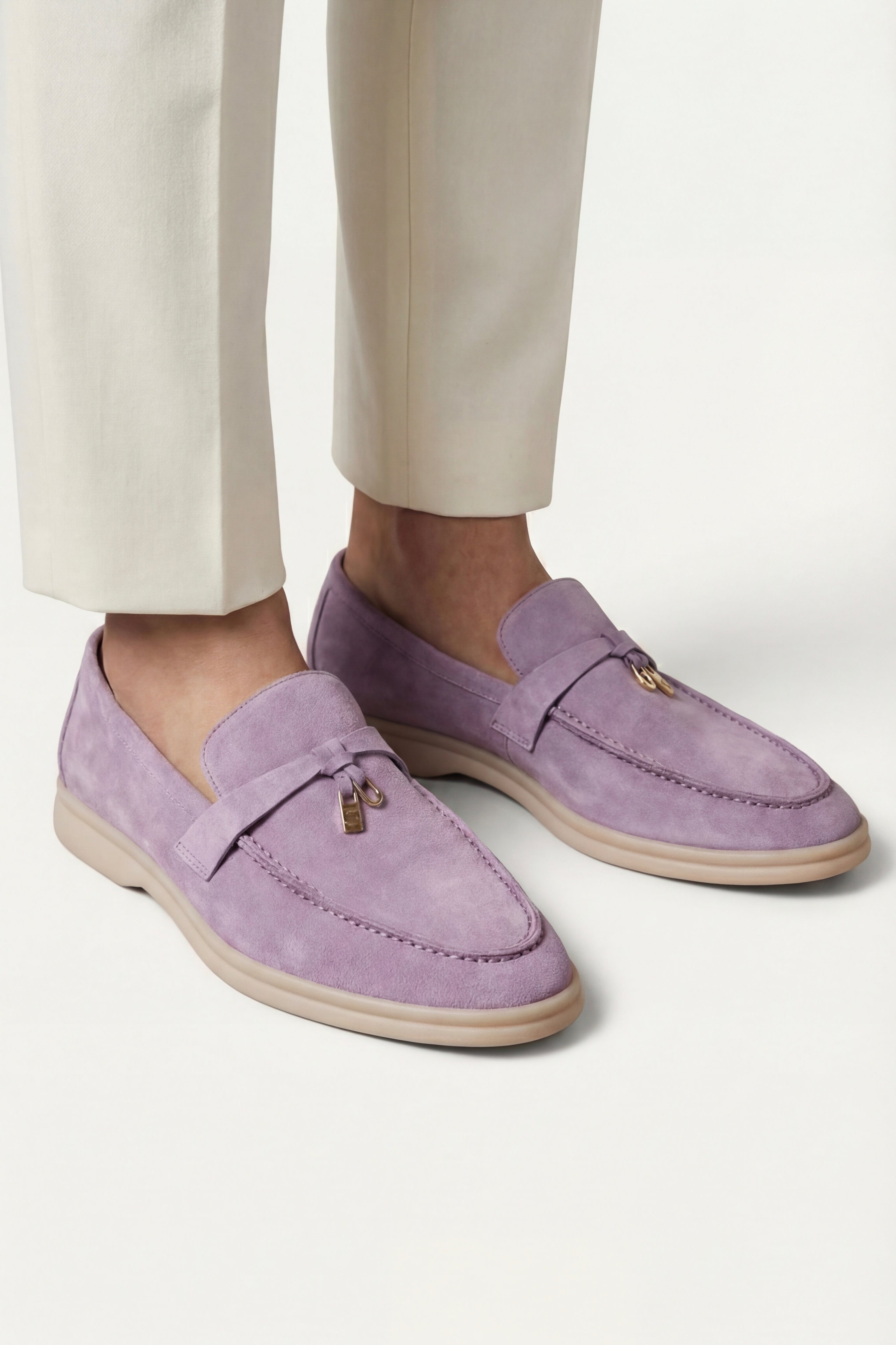 Lorenzo Buckle Loafer Lilac
