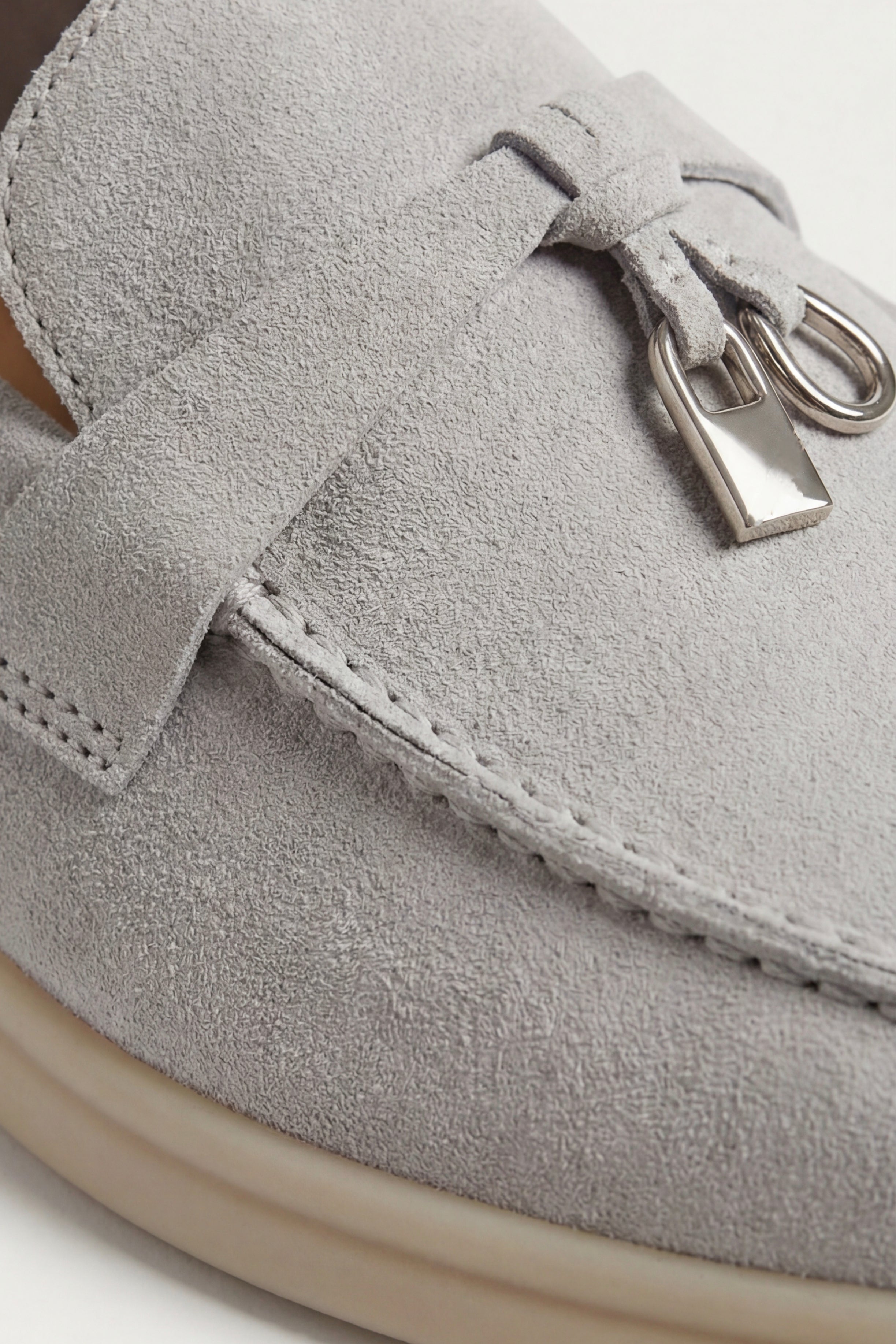 Lorenzo Buckle Loafer Ice Grey