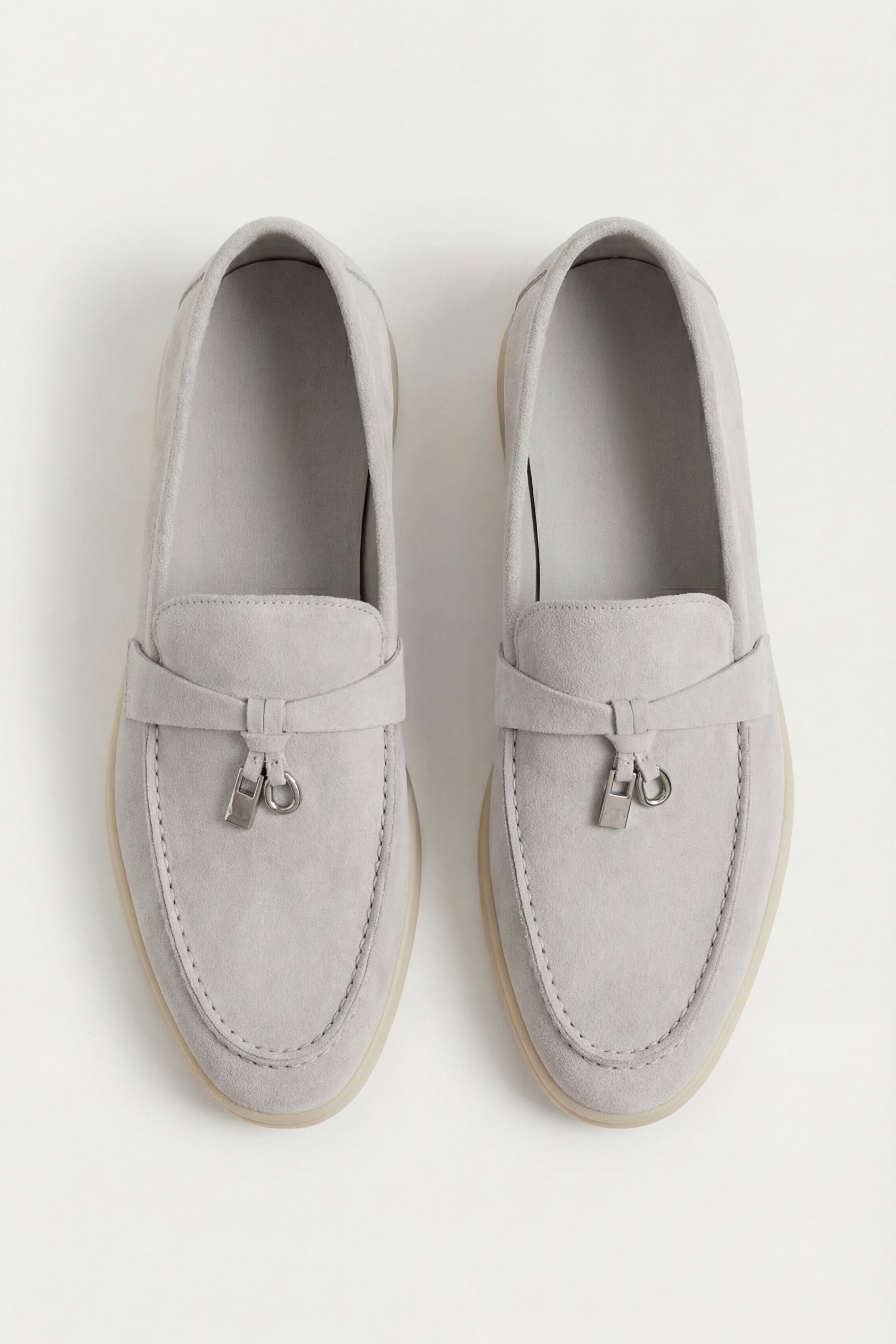 Lorenzo Buckle Loafer Ice Grey